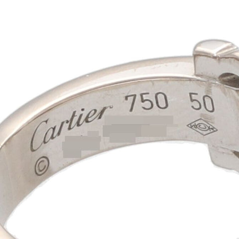 【中古】Cartier カルティエ 指輪 B4071000 ２Cリング ブークルセ WG ダイヤモンド 表記サイズ50 14-15号相当  22038771 MK