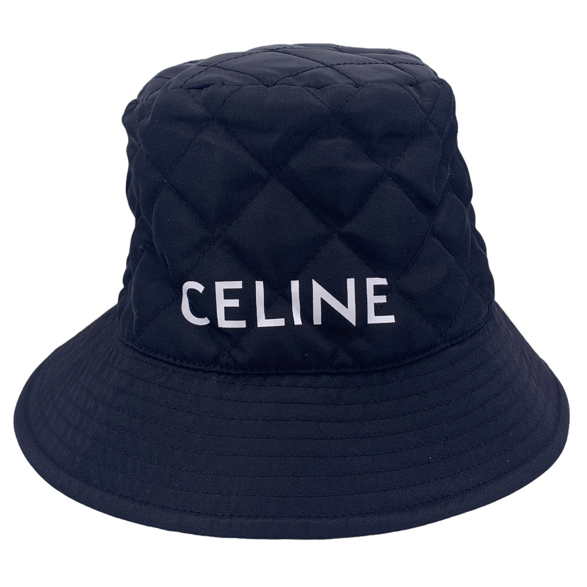 【中古】 CELINE セリーヌ ハット バケットハット キルティング ブラック 帽子 Mサイズ  22043342 AT