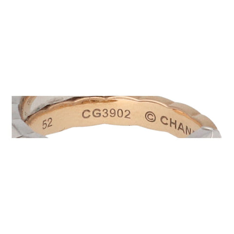 【中古】CHANEL シャネル 指輪 J11971 ココ クラッシュ コレクションリング #52 YG WG  22046178 MK