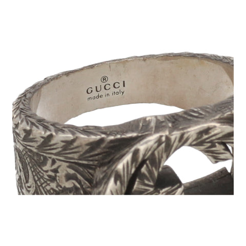 【中古】 GUCCI グッチ インターロッキングG リング 455302 Ag925 シルバー 17.5号 アラベスク 指輪 22046353 DS