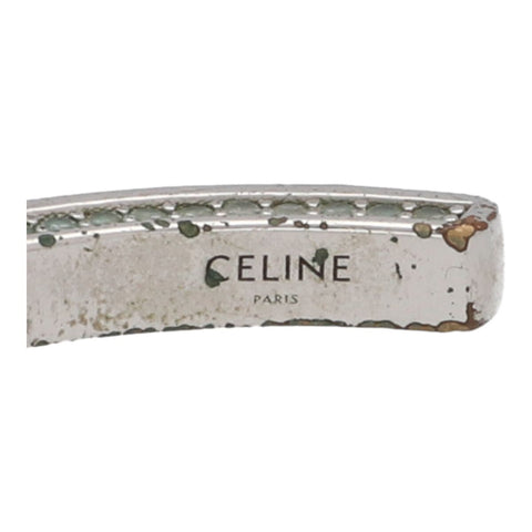 【中古】 CELINE セリーヌ CELINE エドウィジュ シンブレスレット 46N436BZI シルバー バングル ラインストーン アクセサリー 22046917 RS