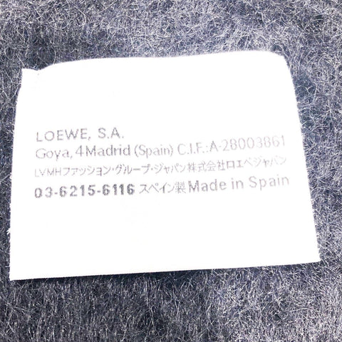 【中古】 LOEWE ロエベ  レディースマフラー・ストール  F655254X01 1100 モヘヤ マフラー ブラック 23001149 YM