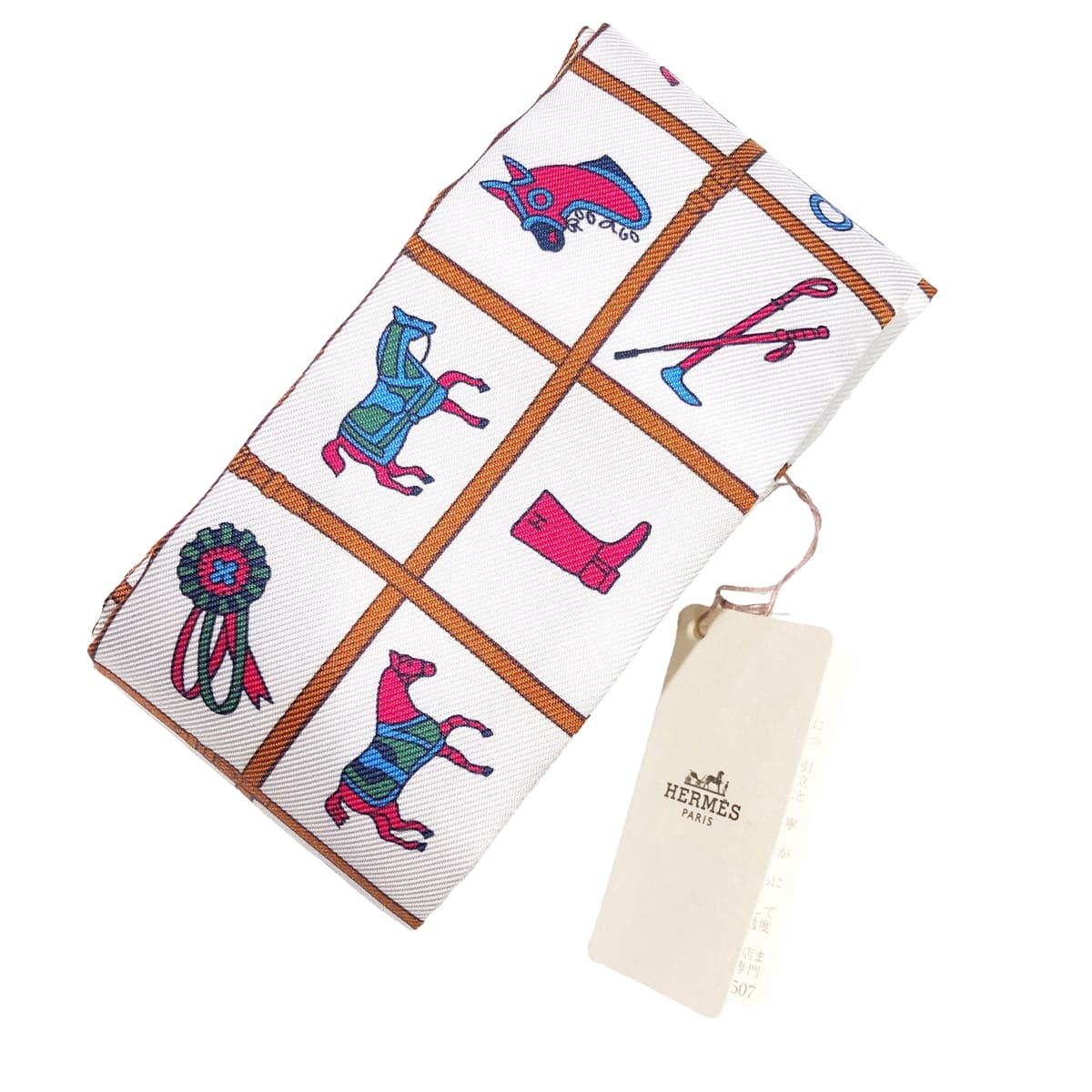 【中古】 HERMES エルメス  レディーススカーフ ツイリー  Couvertures et Tenues de Jour  23002447 YM