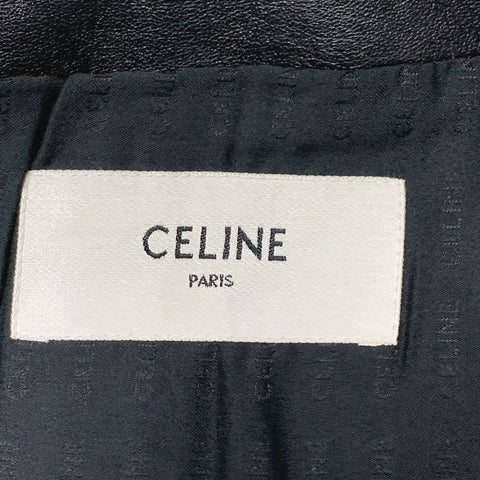 【中古】 CELINE セリーヌ 21AW ラムスキン キルティング ジャケット 2EA06978E.38NO ブルゾン レザー アウター レディース 23003640 AO