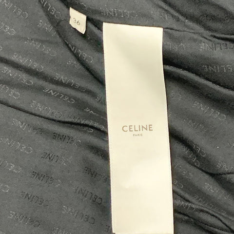 【中古】 CELINE セリーヌ 21AW ラムスキン キルティング ジャケット 2EA06978E.38NO ブルゾン レザー アウター レディース 23003640 AO