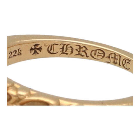 【中古】 CHROME HEARTS クロムハーツ ベイビー クラシック フローラルクロス リング 13号 22K ダイヤモンド パヴェ 指輪 23005526 RS
