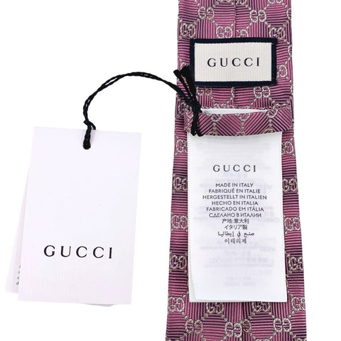 【中古】 GUCCI グッチ  ネクタイ  408869 4E002 GG柄 ネクタイ パープル 23006303 YM