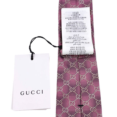 【中古】 GUCCI グッチ  ネクタイ  408869 4E002 GG柄 ネクタイ パープル 23006303 YM