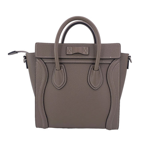 【中古】 CELINE セリーヌ ラゲージ ナノ ハンドバッグ  189243DRU.09SO ハンドバッグ ショルダー ドラムドカーフスキン スリ 23008808 AO