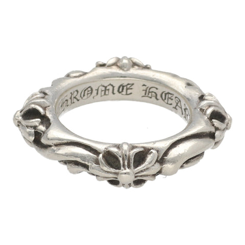 【中古】 CHROME HEARTS クロムハーツ SBTバンド リング 9号 SV925 シルバー 指輪 スクロール クロス 23010979 RS