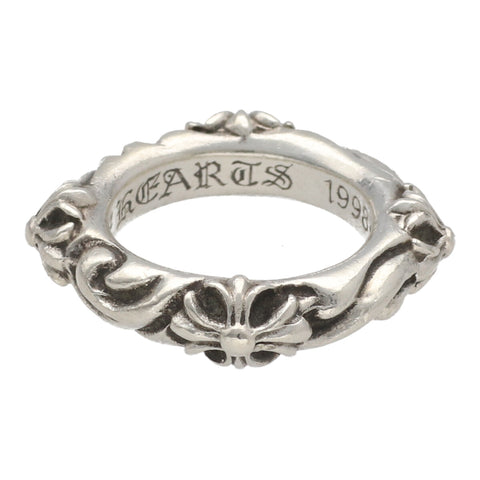 【中古】 CHROME HEARTS クロムハーツ SBTバンド リング 9号 SV925 シルバー 指輪 スクロール クロス 23010979 RS