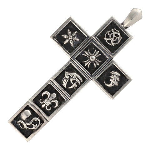 【中古】 CHROME HEARTS クロムハーツ マルチ フレームド クロス ペンダント シルバー アクセサリー ネックレス  23011241 AO