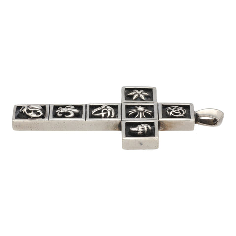 【中古】 CHROME HEARTS クロムハーツ マルチ フレームド クロス ペンダント シルバー アクセサリー ネックレス  23011241 AO
