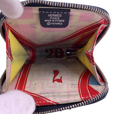 【中古】 HERMES エルメス  レディース コインケース  C アザップコンパクト ミニ シルクイン コインケース C刻印 23011564 MK