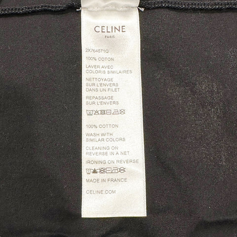 【中古】 CELINE セリーヌ ロゴ Tシャツ ブラック XSサイズ Tシャツ カットソー 半袖 メンズ 23012205 MY