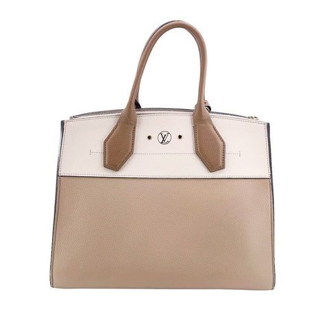 【中古】 LOUIS VUITTON ルイ・ヴィトン シティ・スティーマーMM M53068 パピルス/クレーム/シエンヌ ハンドバッグ 23013170 AK