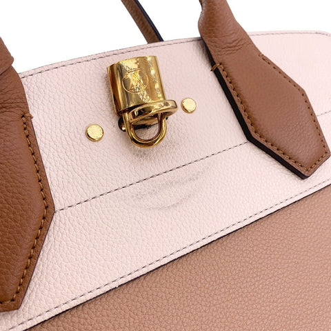 【中古】 LOUIS VUITTON ルイ・ヴィトン シティ・スティーマーMM M53068 パピルス/クレーム/シエンヌ ハンドバッグ 23013170 AK