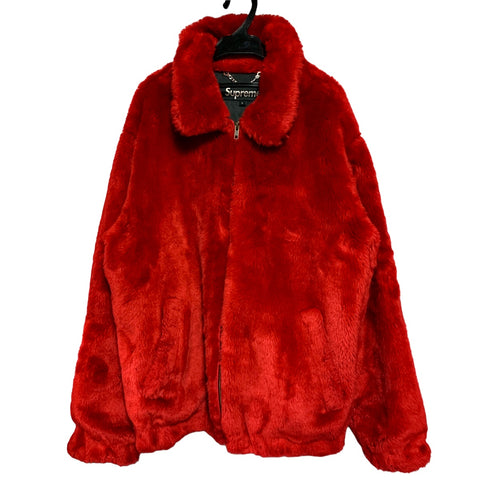 【中古】 SUPREME シュプリーム 17SS フェイクファーボンバージャケット コート ジャケット  17SS Faux Fur Bombur Jacket レッド 23013444 AO