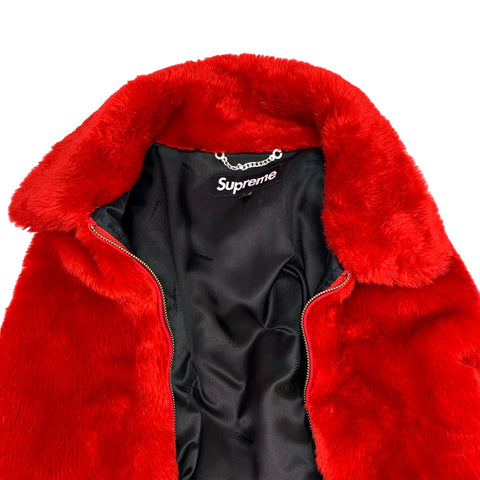 【中古】 SUPREME シュプリーム 17SS フェイクファーボンバージャケット コート ジャケット  17SS Faux Fur Bombur Jacket レッド 23013444 AO