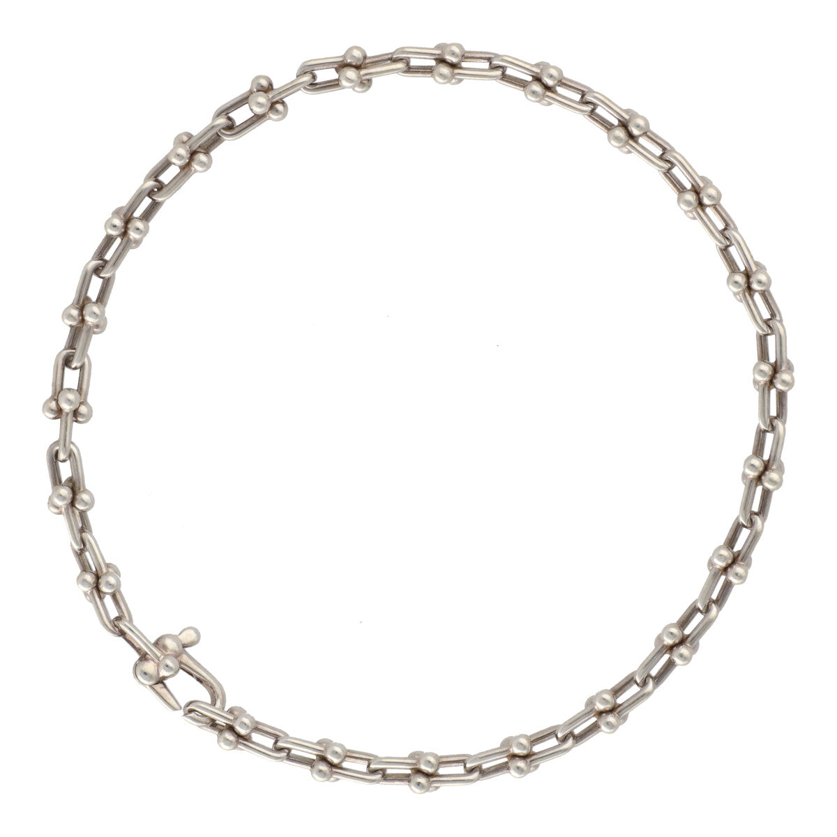 【中古】 Tiffany ＆ Co. ティファニー ハードウェア マイクロ リンク ブレスレット 60417059 Ag925 シルバー ミディアム  23013468 RS