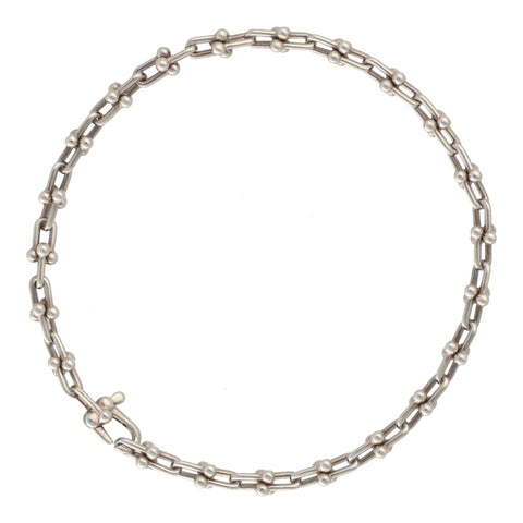 【中古】 Tiffany ＆ Co. ティファニー ハードウェア マイクロ リンク ブレスレット 60417059 Ag925 シルバー ミディアム  23013468 RS