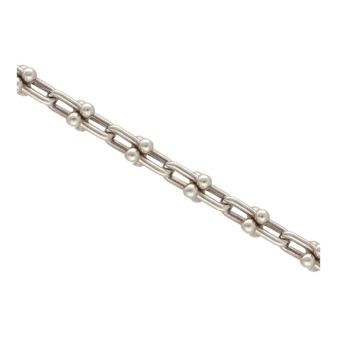 【中古】 Tiffany ＆ Co. ティファニー ハードウェア マイクロ リンク ブレスレット 60417059 Ag925 シルバー ミディアム  23013468 RS