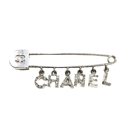 【中古】 CHANEL シャネル  ブローチ  01P ラインストーン 安全ピン ブローチ 23014552 YM