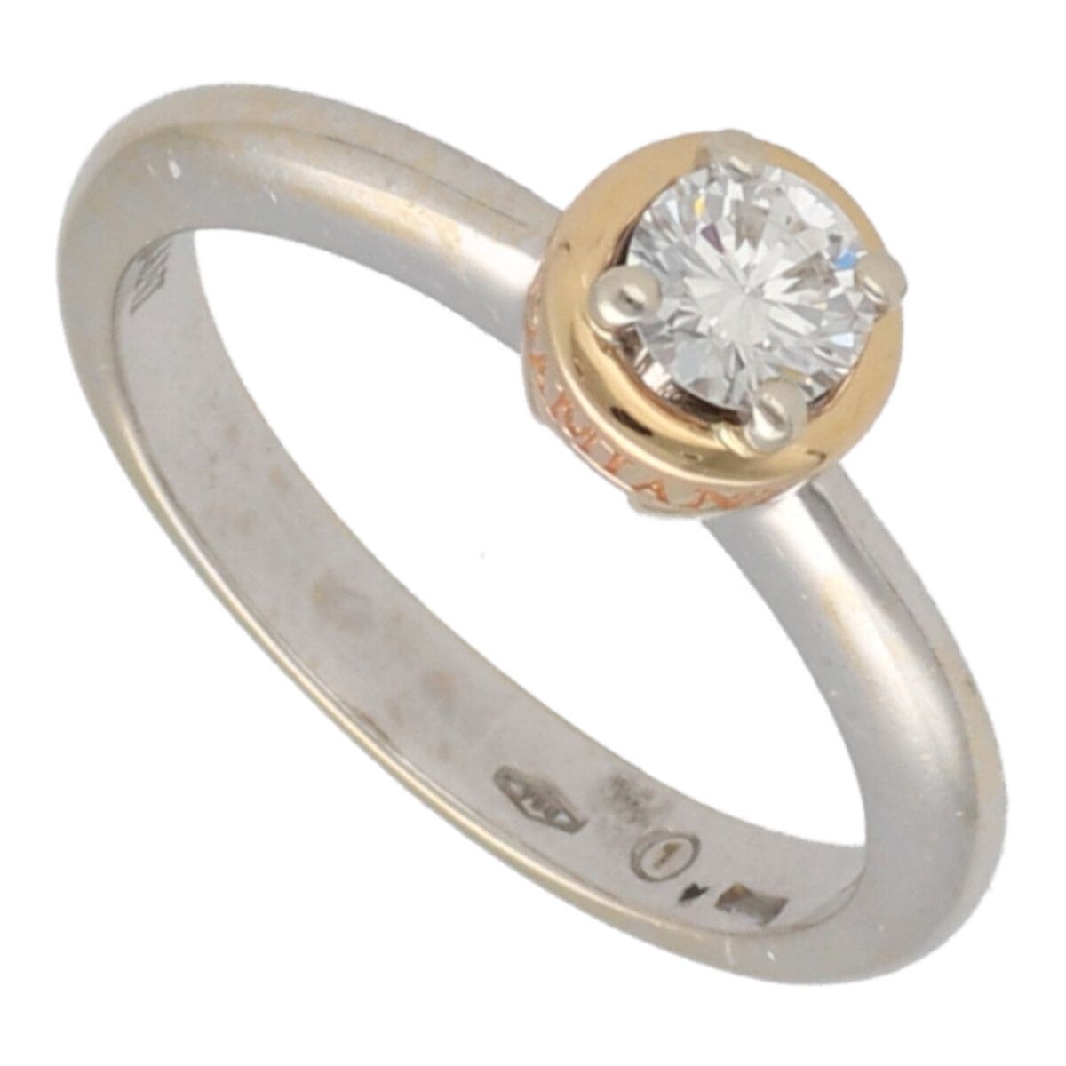 【中古】 Damiani ダミアーニ ソリテールリング 0.26ct 8.5号 20019522 K18 WG ダイヤモンド イエローゴールド ホワイトゴールド コンビ 指輪  23014922 RS