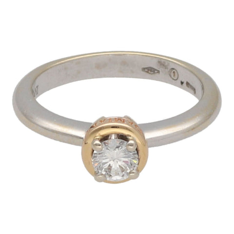 【中古】 Damiani ダミアーニ ソリテールリング 0.26ct 8.5号 20019522 K18 WG ダイヤモンド イエローゴールド ホワイトゴールド コンビ 指輪  23014922 RS