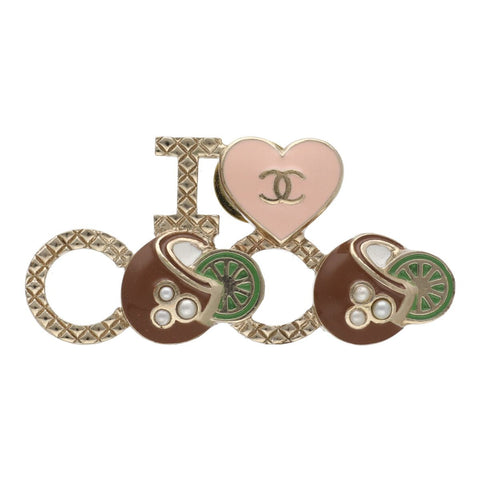 【中古】 CHANEL シャネル ピン ブローチ I LOVE COCO B17C ゴールド ココマーク アイラブココ ハート 23015091 RS