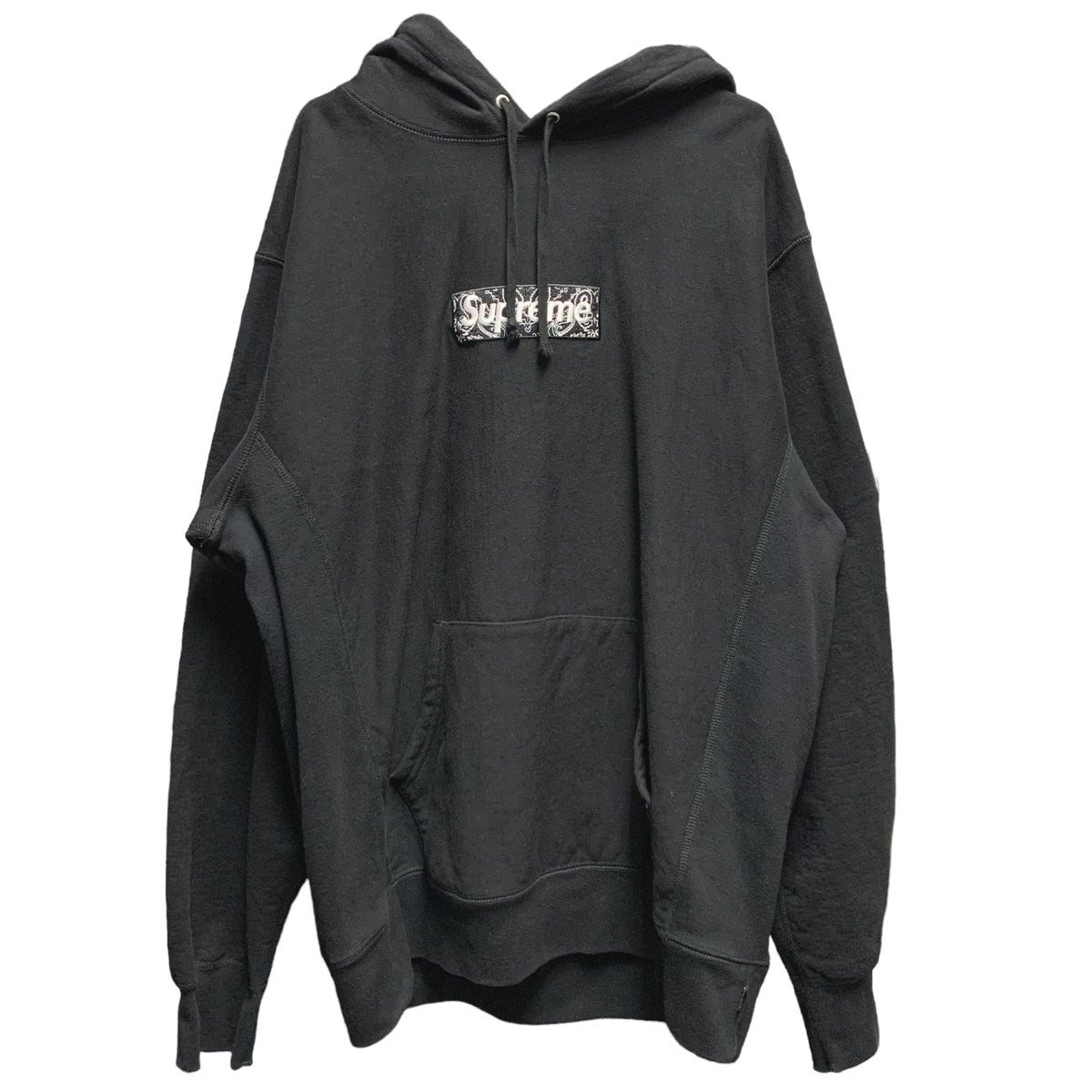 【中古】 SUPREME シュプリーム 19FW Bandana Box Logo Hooded Sweatshirt XLサイズ ブラック パーカー フーディ 23015226DS