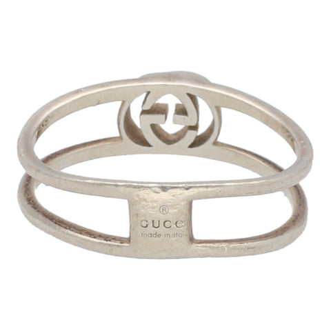 【中古】 GUCCI グッチ インターロッキングG リング 298036 Ag925 シルバー SV 指輪 23015615 DS