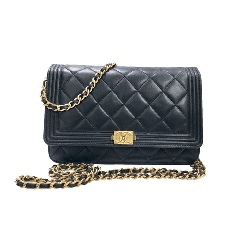 【中古】 CHANEL シャネル ボーイシャネル チェーンウォレット レディース財布 ボーイシャネル  ボーイシャネル チェーンウォレット GP金具 23016096 AK