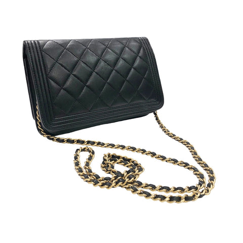 【中古】 CHANEL シャネル ボーイシャネル チェーンウォレット レディース財布 ボーイシャネル  ボーイシャネル チェーンウォレット GP金具 23016096 AK