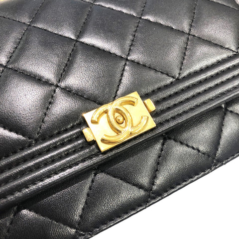 【中古】 CHANEL シャネル ボーイシャネル チェーンウォレット レディース財布 ボーイシャネル  ボーイシャネル チェーンウォレット GP金具 23016096 AK