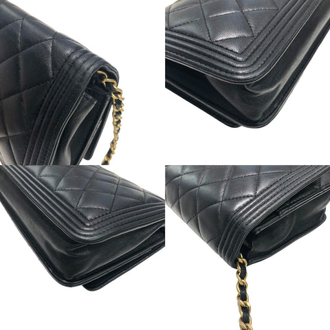 【中古】 CHANEL シャネル ボーイシャネル チェーンウォレット レディース財布 ボーイシャネル  ボーイシャネル チェーンウォレット GP金具 23016096 AK