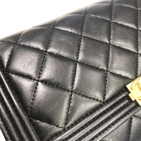 【中古】 CHANEL シャネル ボーイシャネル チェーンウォレット レディース財布 ボーイシャネル  ボーイシャネル チェーンウォレット GP金具 23016096 AK