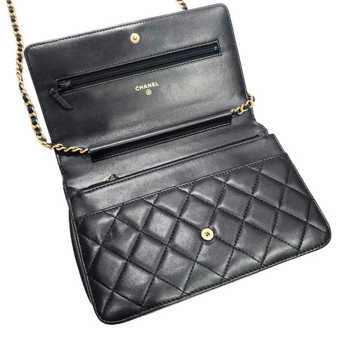 【中古】 CHANEL シャネル ボーイシャネル チェーンウォレット レディース財布 ボーイシャネル  ボーイシャネル チェーンウォレット GP金具 23016096 AK