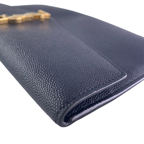 【中古】 Yves Saint Laurent イヴ サンローラン  クラッチバッグ・セカンドバッグ  5657391GF0J1000 アップタウンポーチ  グレインドプードルエンボスレザー bk 23016452 MK