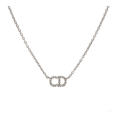 【中古】 Dior ディオール CLAIR D LUNE ネックレス N0717CDLCY_D102 シルバー CDロゴ ペンダント  23016738 DS