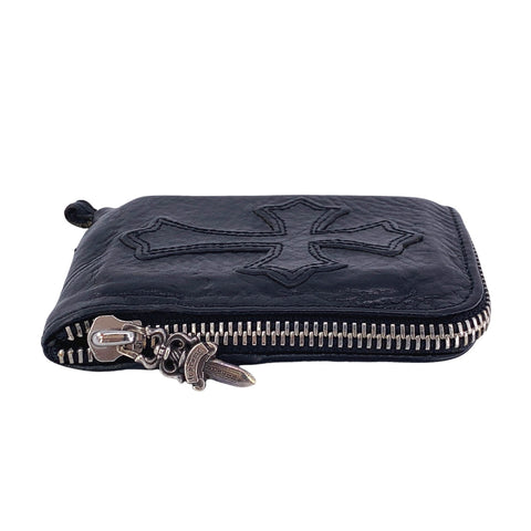 【中古】 CHROME HEARTS クロムハーツ タイニージップウォレット 財布 コインケース 札入れ コンパクト ダガージップ クロスパッチ 23017367 AO