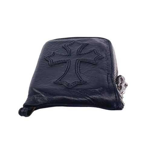 【中古】 CHROME HEARTS クロムハーツ タイニージップウォレット 財布 コインケース 札入れ コンパクト ダガージップ クロスパッチ 23017367 AO