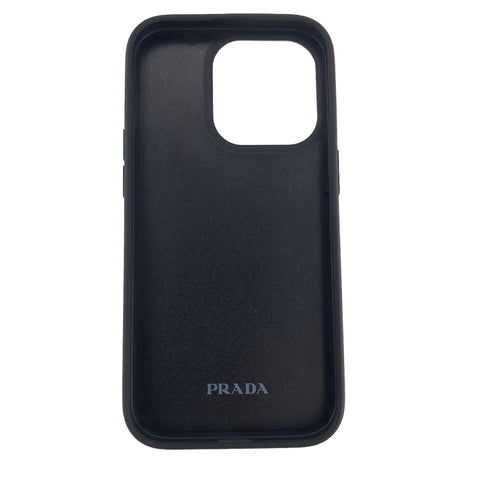 【中古】 PRADA プラダ  iPhoneケース 14Pro  1ZH163 黒 23017382 AS