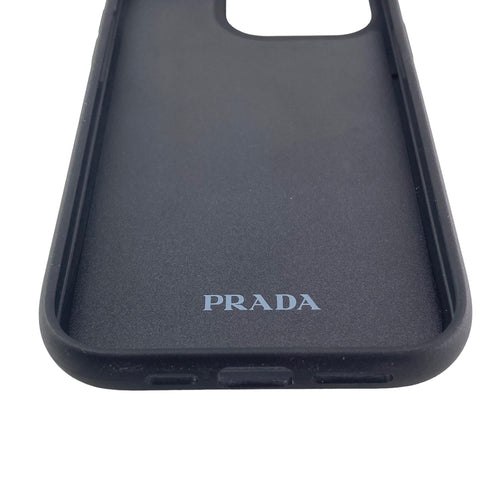 【中古】 PRADA プラダ  iPhoneケース 14Pro  1ZH163 黒 23017382 AS