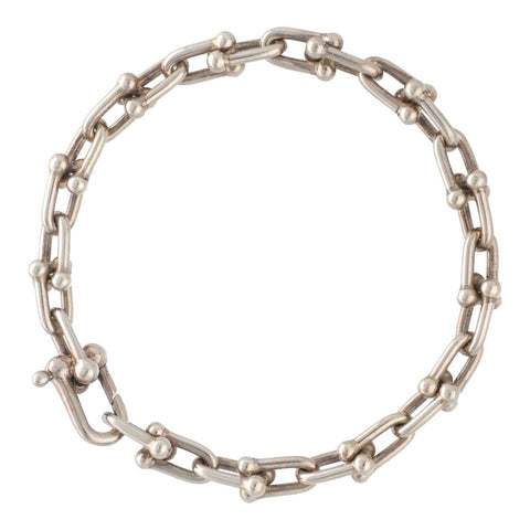 【中古】 Tiffany ＆ Co. ティファニー ハードウェア スモール リンク ブレスレット 60153085 Ag925 シルバー 23017388 RS