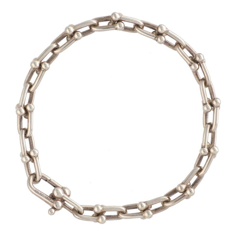 【中古】 Tiffany ＆ Co. ティファニー ハードウェア スモール リンク ブレスレット 60153085 Ag925 シルバー 23017388 RS