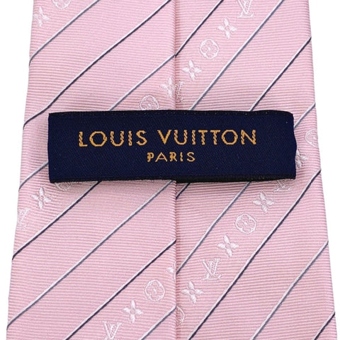 【中古】 LOUIS VUITTON ルイ・ヴィトン  ネクタイ  M77479 ストライプ  モノグラム ネクタイ 23017589 YM