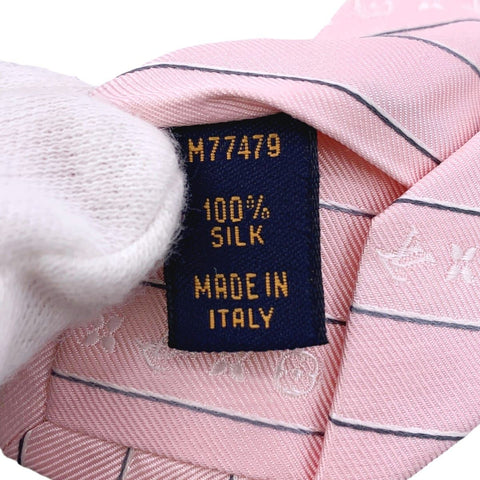 【中古】 LOUIS VUITTON ルイ・ヴィトン  ネクタイ  M77479 ストライプ  モノグラム ネクタイ 23017589 YM