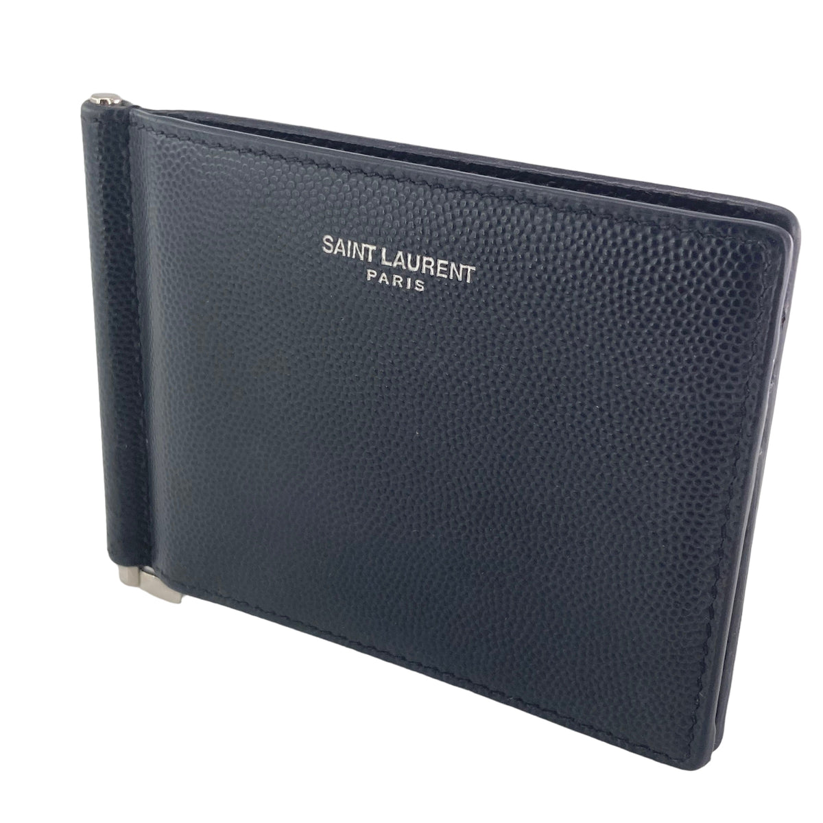 【中古】 Saint Laurent サンローラン ビルクリップウォレット ２つ折り マネークリップ 378005 黒 23017646 AS