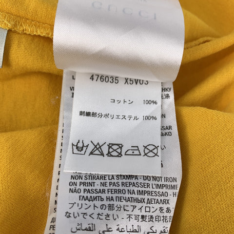 【中古】 GUCCI グッチ アングリーキャット 半袖 Tシャツ S 476035 X5V03 イエロー 黄色 トップス カットソー 23017698 RS